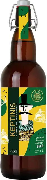 Пиво Keptinis 5,7% 1л